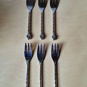 Silver-plated dessert forks
