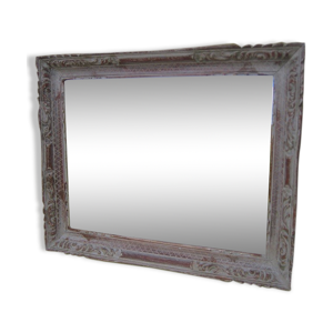 miroir ancien patiné, cadre Montparnasse - 79x64cm