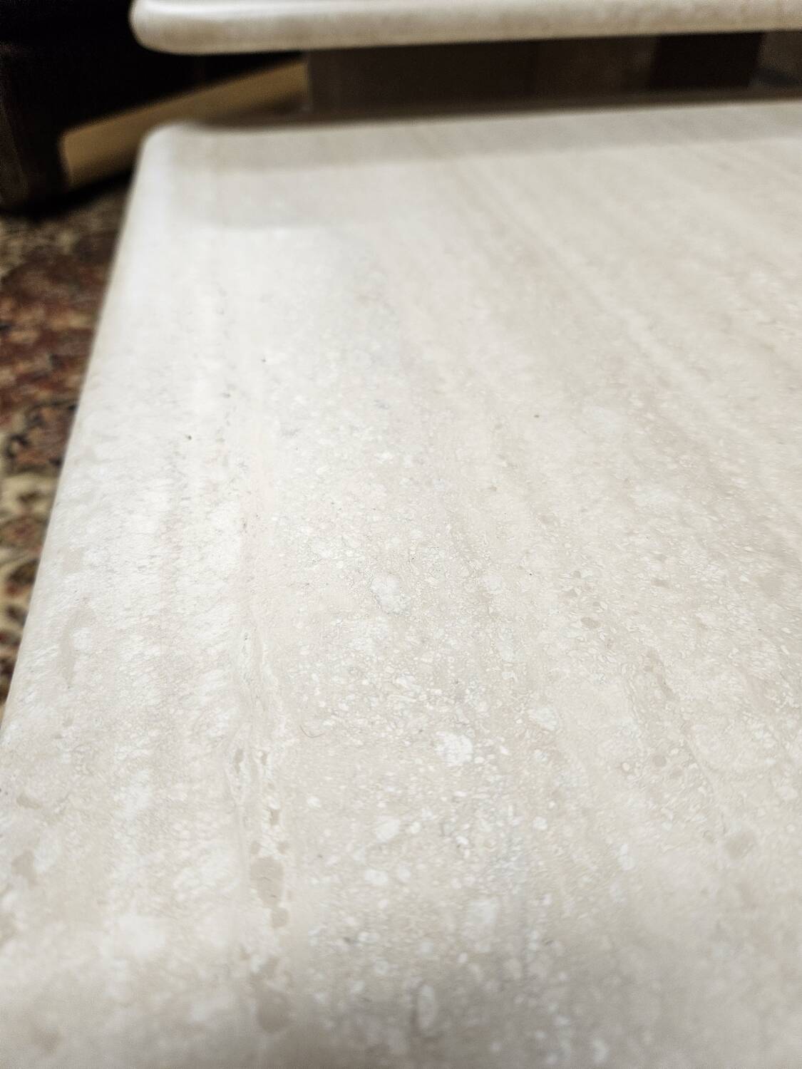 Set of 3 travertine nesting tables