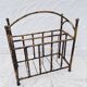 Art deco metal magazine rack