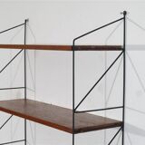 Large teak string shelf 1960