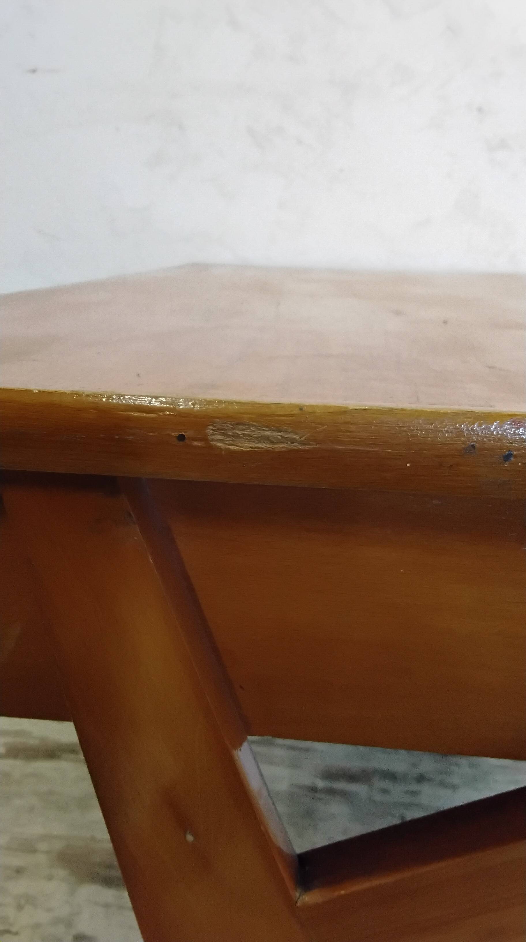 Bureau vintage pieds compas et sa chaise années 50/60