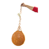 Orange rattan pendant light