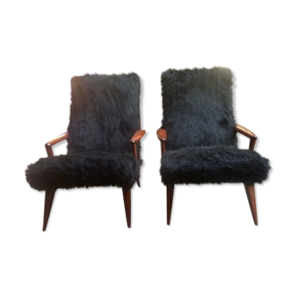 Pair of Italian armchairs 1950