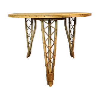 Table de repas en rotin 1960
