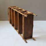 Vintage rattan library