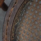 Beautiful set of 6 wooden vintage bistro chairs by Jacob & Josef Kohn Wien with cane seat