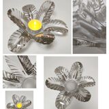 Flower candle holder glass centerpiece Pierre d'Avesn