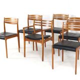 Set of 5 + 1 dining chairs 'Give' danish design