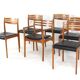 Set of 5 + 1 dining chairs 'Give' danish design