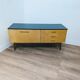 Enfilade meuble télé vintage en bois et bleu