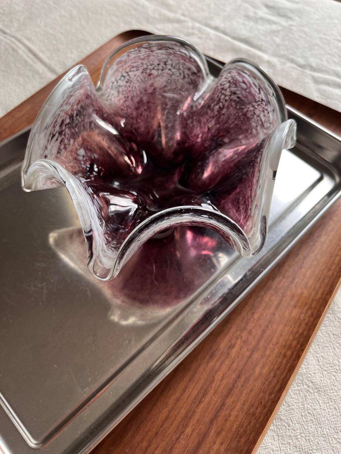 Murano glass catchall tray