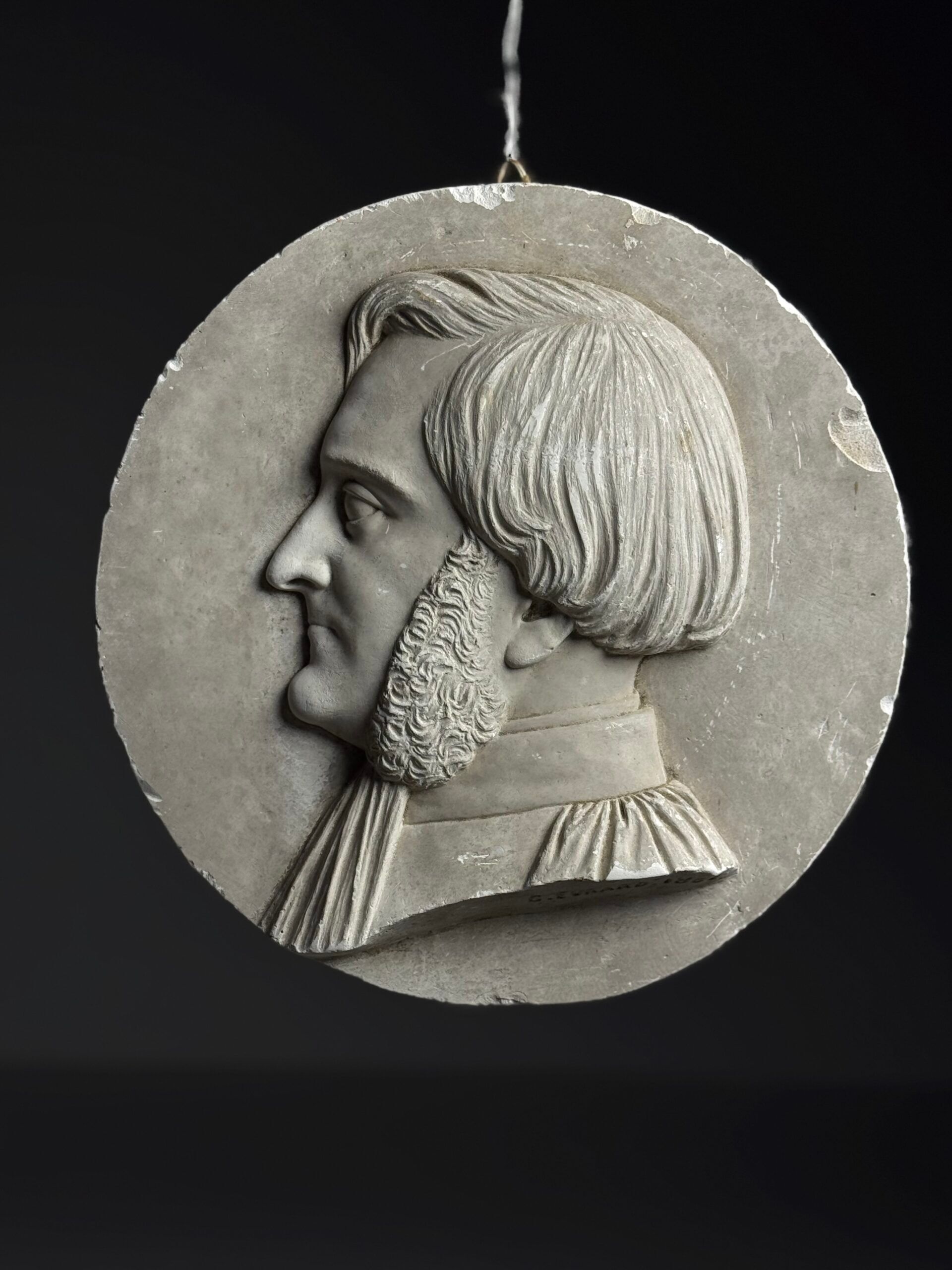 Plaque en plâtre du 19ème siècle