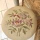 Antique Napoleon III adjustable piano stool and canvas