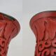 Chinese vase in red lacquer