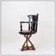 Chaise de paquebot en chêne teinté noir du 19e siècle