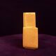 Sculptural Amber Ceramic Space Age Vase, Italy 1970
