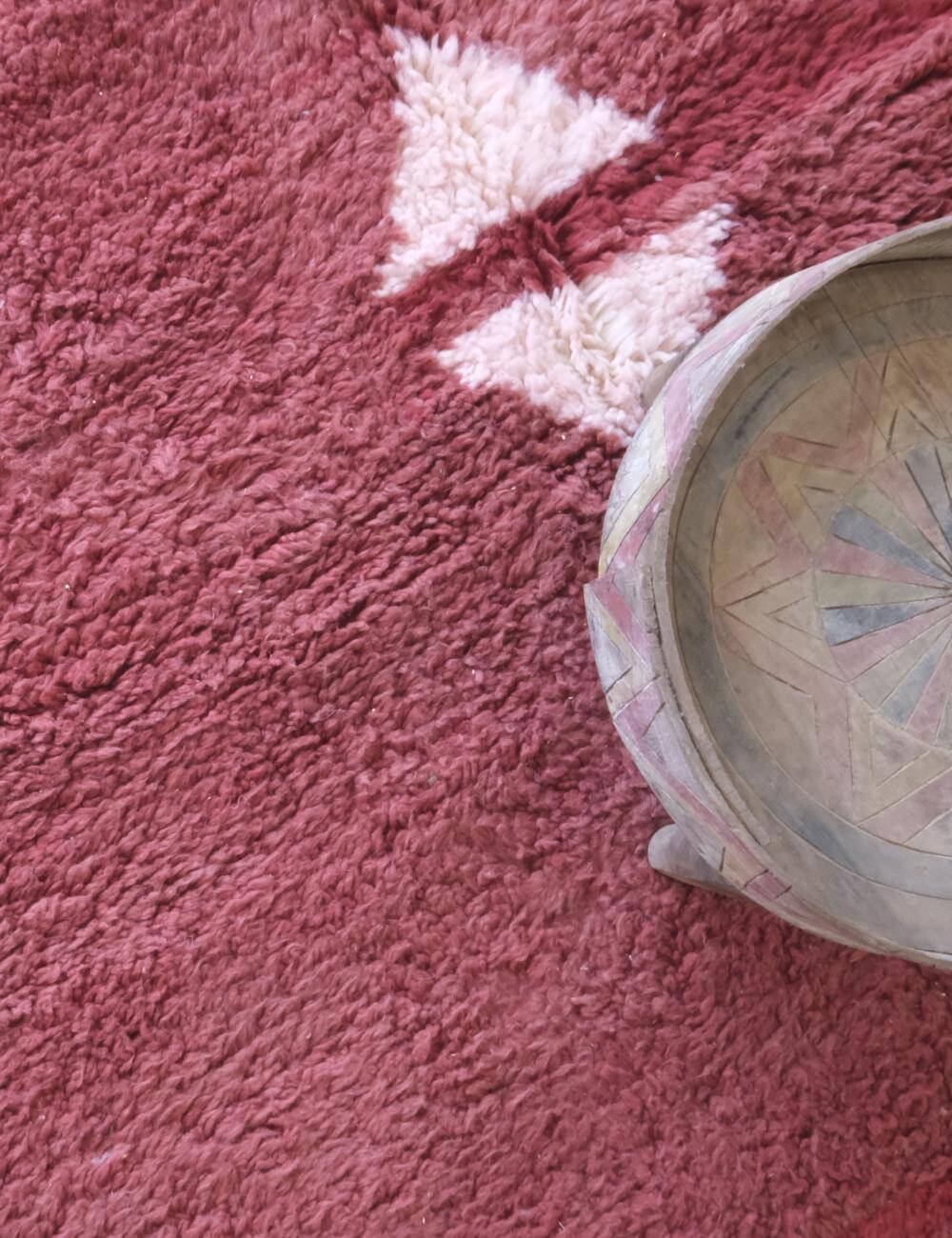 Raspberry Pink Berber Rug - 278 x 196 cm