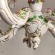 Handgeformt vergoldet vintage Porzellan Kronleuchter Capodimonte 1960er