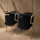 Set of 4 Castelli DSC 106 chairs by G. Piretti.