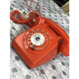Orange vintage phone