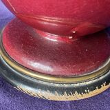 Baluster vase 19th century oxblood porcelain table lamp