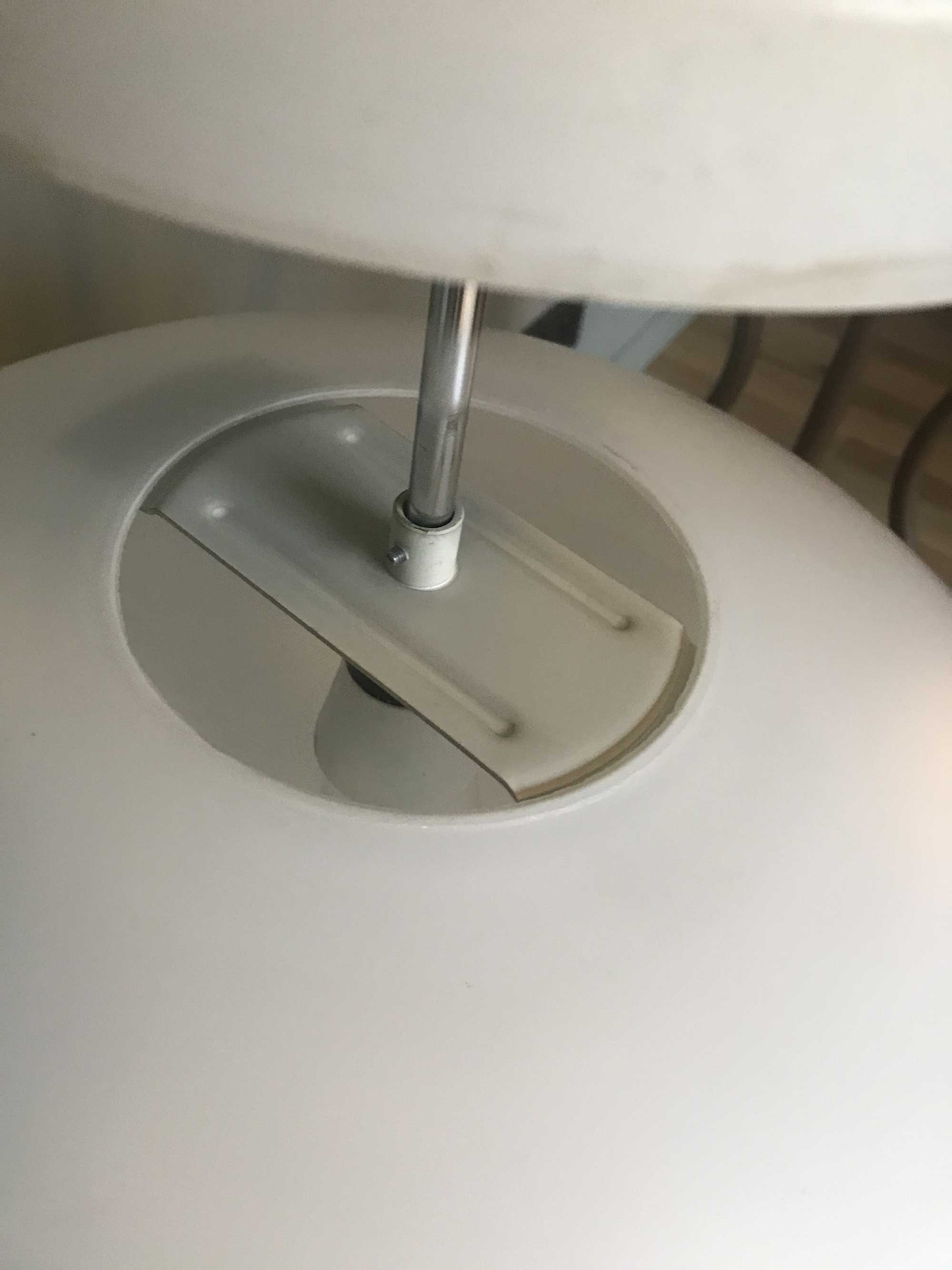 Oval opaline pendant light 1950