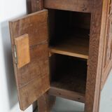 Commode / table d'appoint en chêne sculpté hollandais du milieu du XVIIIe siècle