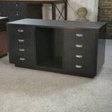 Ensemble de 2 coiffeuses, comptoirs de bijouterie en miroir fumé avec tiroirs, 1970