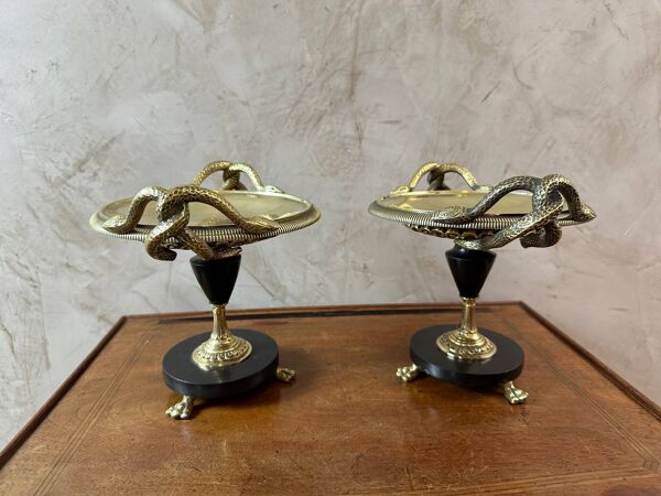 Paire de cassolettes de pharmacie