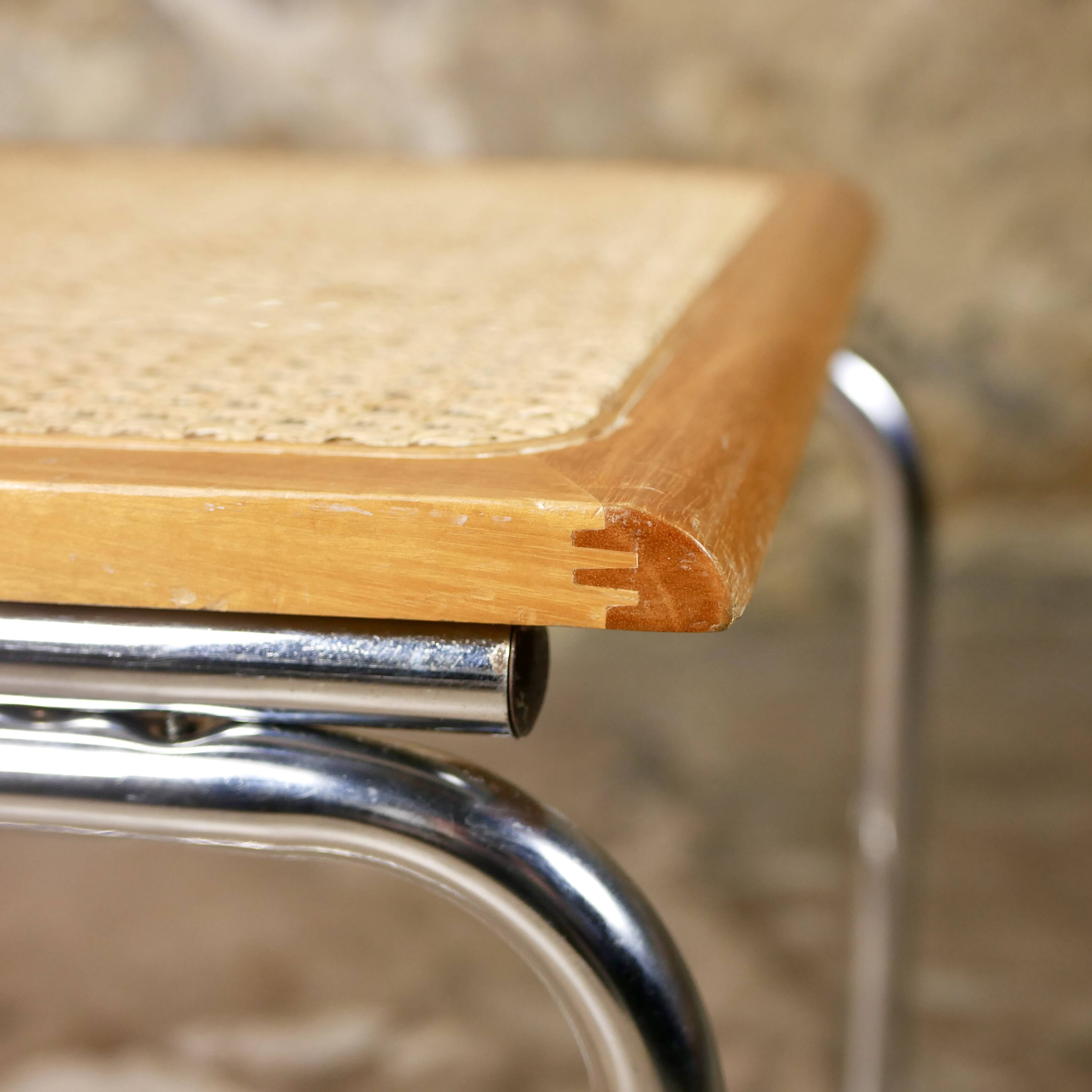 Pair of Cesca B32 wooden chairs, made in Italy, 1970s