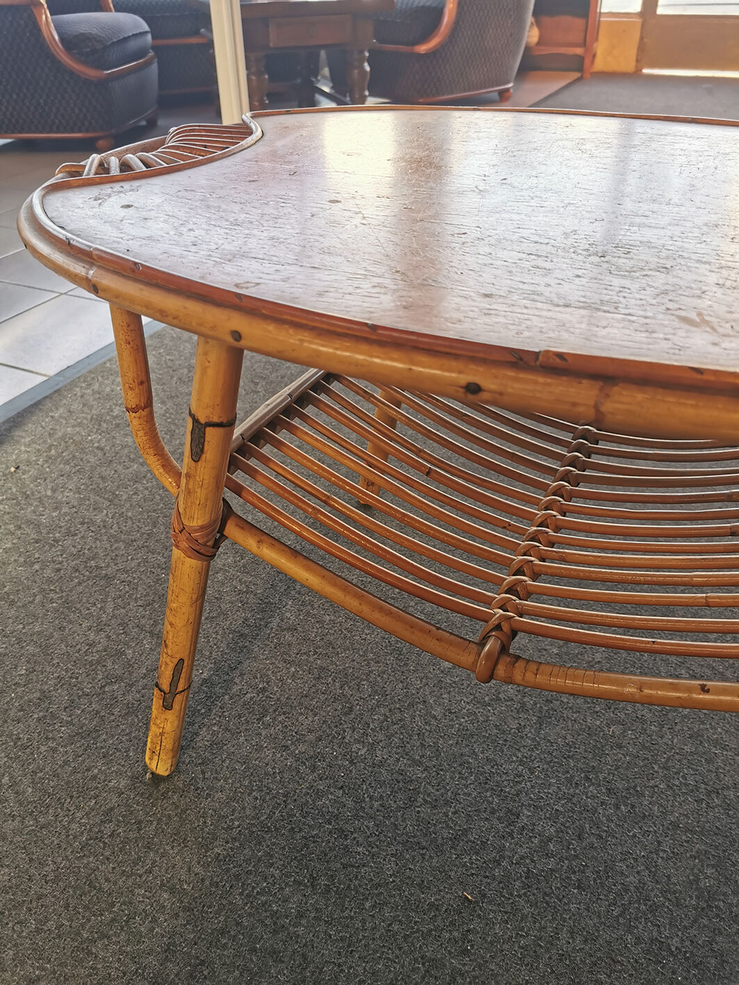 Rattan coffee table