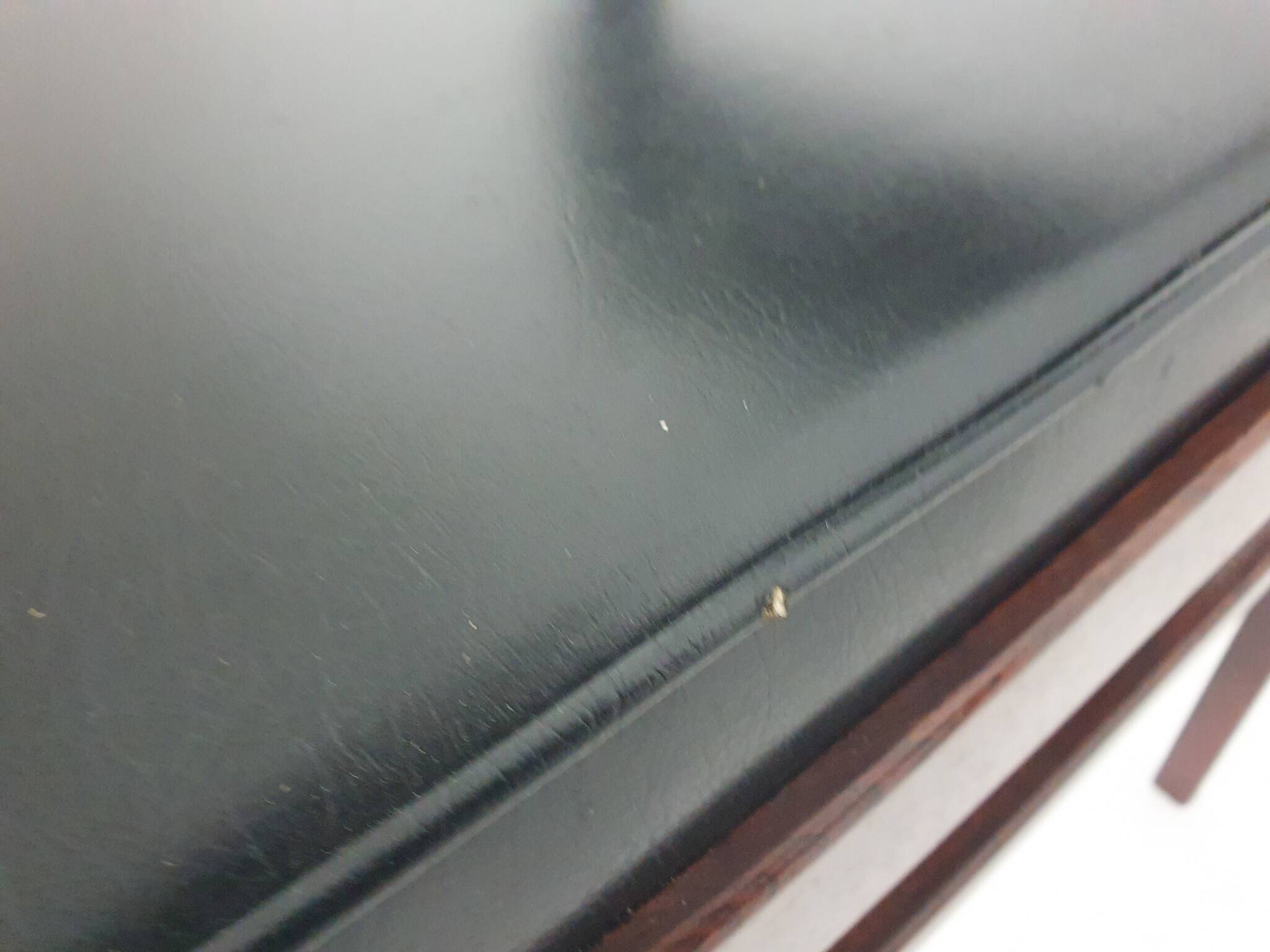 Set of 2 Topform dining chairs in black faux leather, The Netherlands 1950'