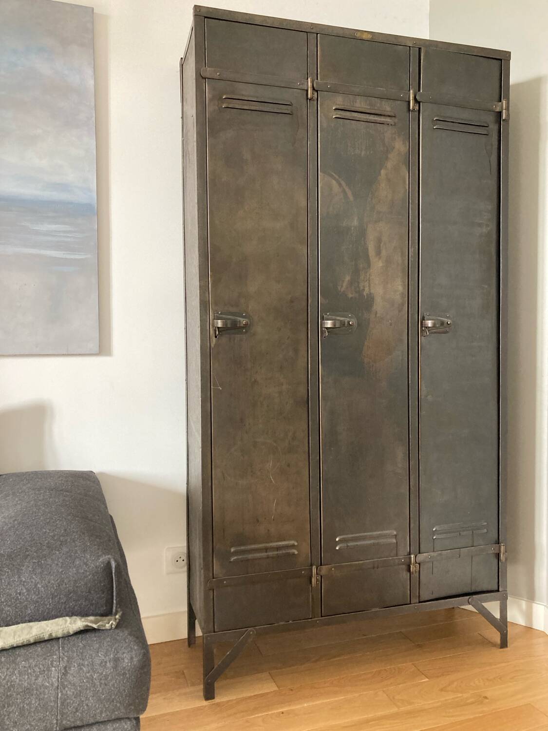 Strafor 3-door locker, 1950