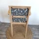 Fauteuil bridge bois tissu fleurs Noir et blanc
