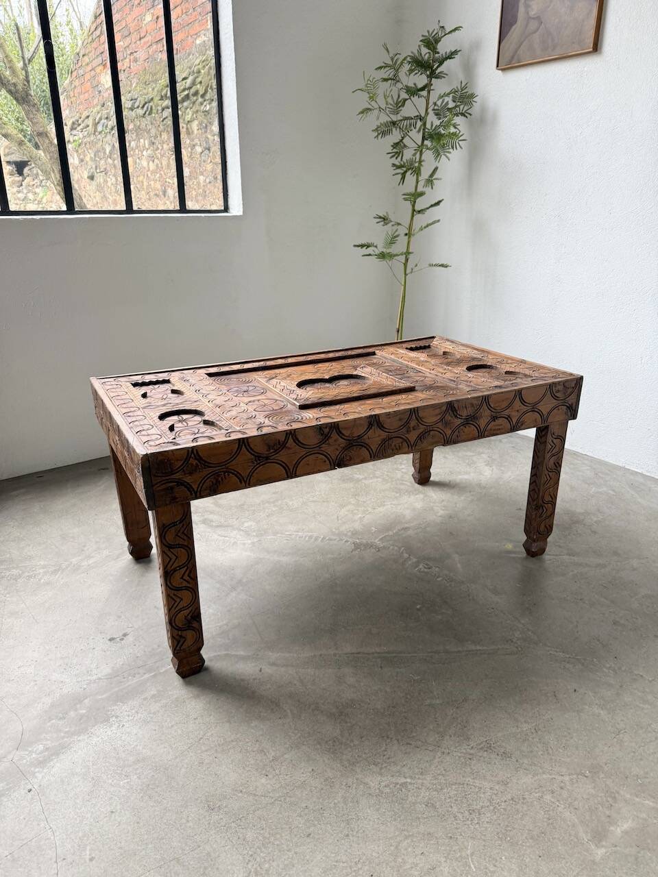 Savoyard folk art coffee table