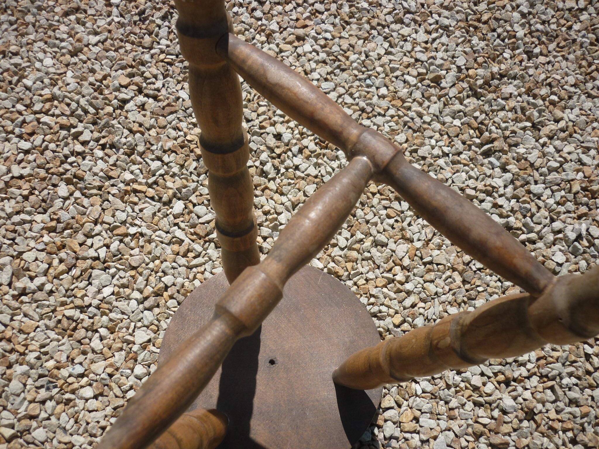 Vintage wooden tripod stool