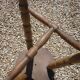 Vintage wooden tripod stool