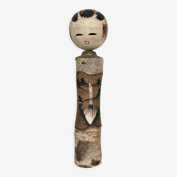 Kokeshi with Nô face theater Japan 1950-60