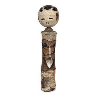 Kokeshi with Nô face theater Japan 1950-60
