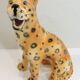 Large vintage ceramic leopard statue – Wild decor from the 70s