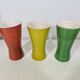Pitcher and 6 cups model 860 by Pol Chambost in ceramic from around 1950.