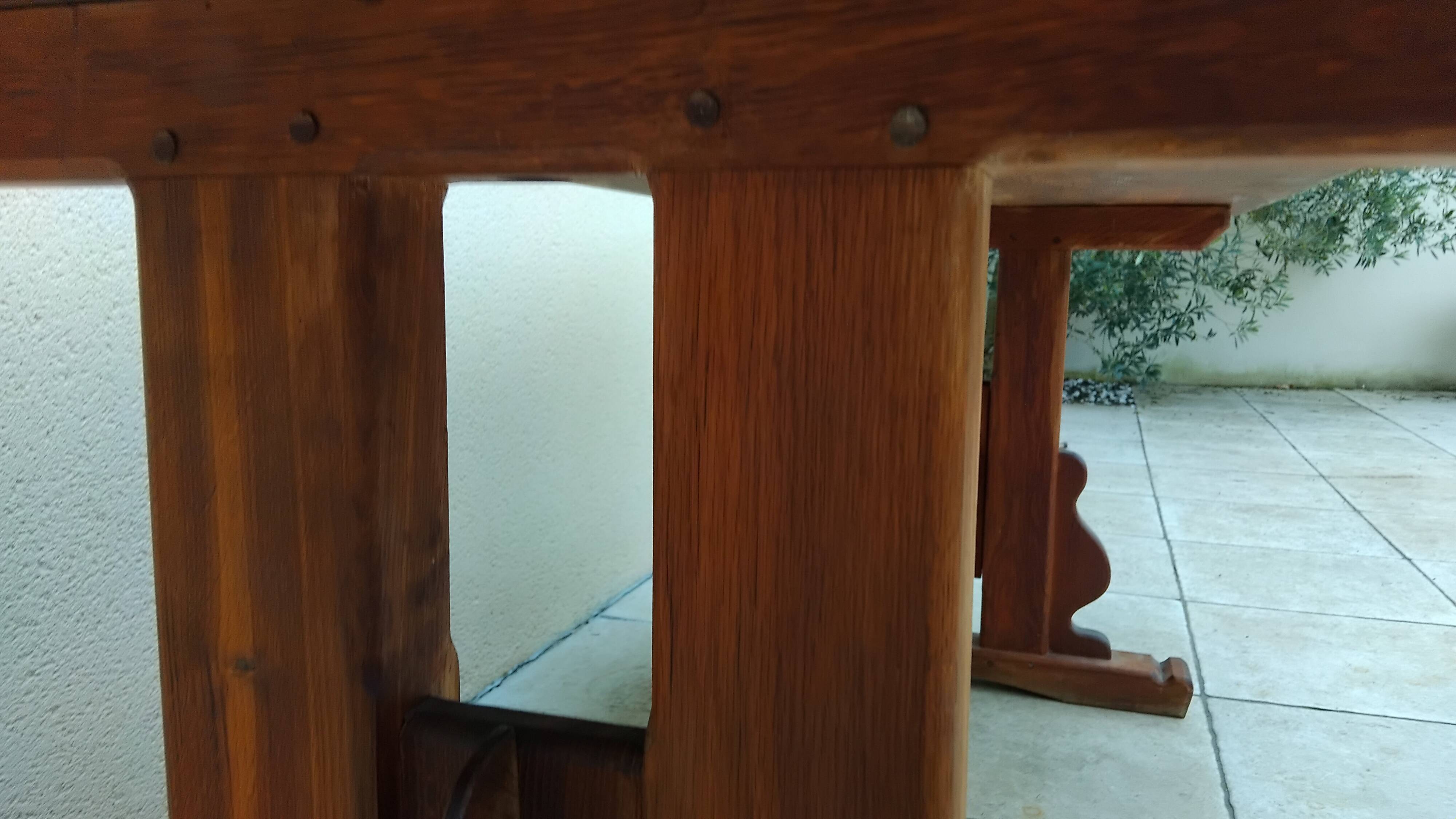 Antique vintage solid oak monastery farmhouse table