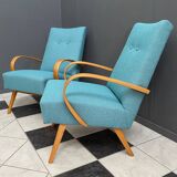 Pair Smidek chairs 1960s reupholstered
