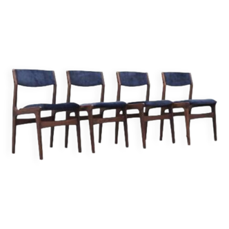 Ensemble de quatre chaises en chêne, design danois, années 70, éditées par Nova