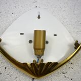 Applies shell shape, glass and brass.