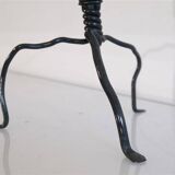 Vintage hammered iron candlestick 1970