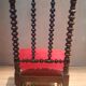 Chaise basse Napoléon III en velour rouge