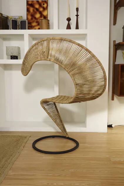 Vintage rope armchair, France 1980s