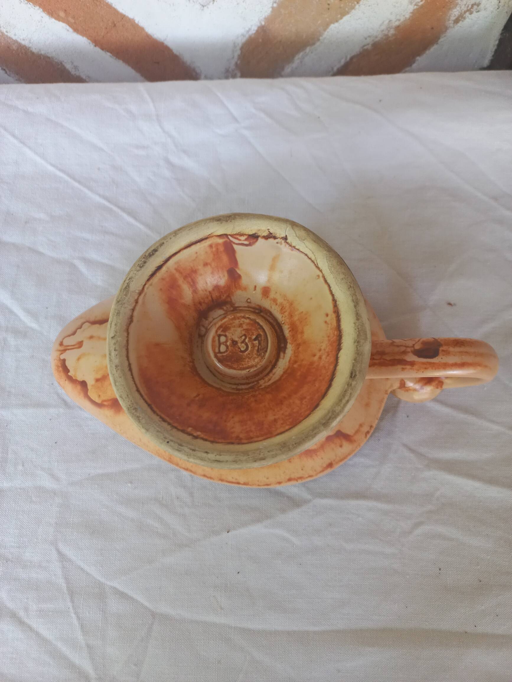 Bougeoir vintage forme lampe Aladin stylisé